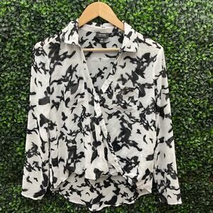 Nicole Miller, Black and White Blouse, Women’s Size XS